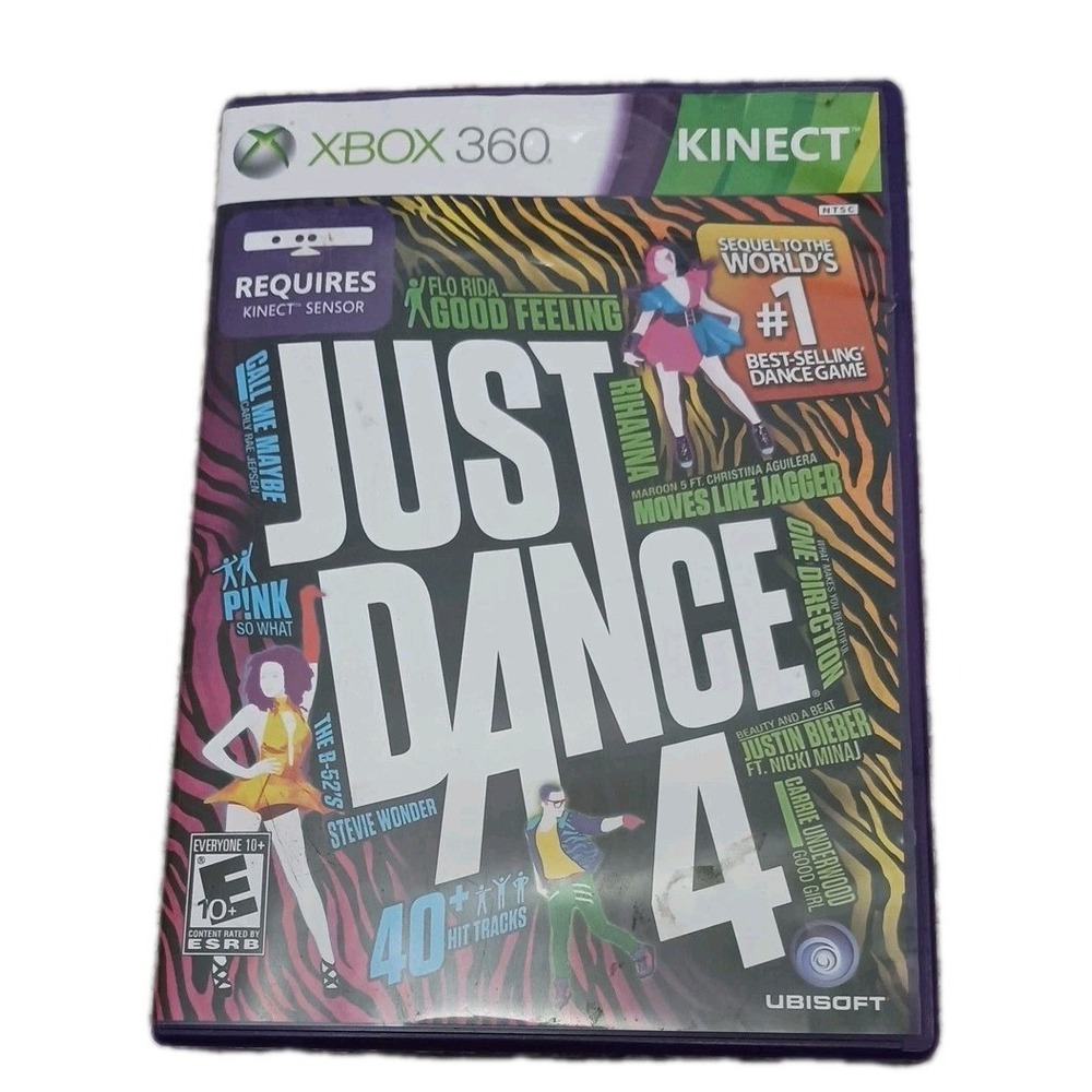 Just Dance 4 Microsoft Xbox 360 2012 Ubisoft CIB Complete with Manual Kinect